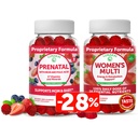 Lunakai Prenatale vitamine en vrouwen Multivitamine Gummies Bundle - Zwangerschap Multivitamine Gummy met ijzer en foliumzuur - met 100% dagelijkse waarde van 16 essentiële vitaminen en mineralen - 30 dagen levering