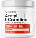 Gebogen Acetyl L-Carnitine 1000mg Poeder, Essentials (150 Servers, 150g per Container)