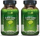 Irwin Naturals Double Potency 5-HTP Extra - 60 Liquid Soft-Gels, Pack of 2 - for Relaxation & Serotonine Production - 60 Total Servings