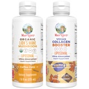 MaryRuth Organics Lion's Mane Liposomale (Coffee Cake) & Collageen Booster Liposomale (Maple Hot Cocoa) Clean Label Project Verified® Vitamines for Cognitive Support, Beauty & Joint Health, Vegan, Non-GMO