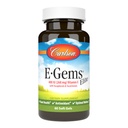Carlson - E-Gems Elite, 400 IE Vitamine E met Tocoferolen & Tocotrienolen, Hartgezondheid & Optimale Wellness, Antioxidant, 60 zachte gels