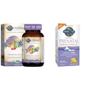 Garden of Life Vrouwen Prenatale Multivitamine met Vitamine D3, B6, B12, C & Iron & Minami Natuurlijke Prenatale DHA Omega 3 Visolie Supplement Softgels, Citroen, 30 Tel.