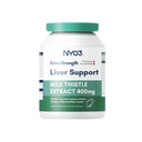 NYO3 28000mg Milk Thistle 70:1 Extract 400mg with Curcumin & Artichoke, 83% Silymarin, 60 Day Supply, Herbal Supplement for Liver Cleanse Detox & Repair, Antioxidant Support, Non-GMO