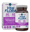 Vital Planet - Vital Flora Women Plus de 55 Probiotiques quotidiens, 60 Million CFU, différentes souches, prébiotiques organiques, soutien vaginal et immunitaire, probiotiques de santé digestive pour les femmes 30 capsules