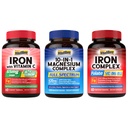 10 in 1 Magnesium Complex & Iron Supplement, 65 mg Carbonyl Iron met 250 mg vitamine C & 5 in 1 ijzercomplex