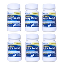 guardian Dairy Relief Fast Acting Caplets, 9000 FCC, Lactose Intolerance Pills, Lactase Enzyme (360CT (Bottles))