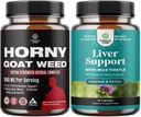 Bundel van geile geit onkruid voor mannen - extra sterkte mannelijke supplement voor uithoudingsvermogen en energie en lever reinigen Detox & Reparatie - Silymarin melk distel met paardenbloem wortel choline bieten Artichoke Extract