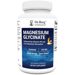 Dr. Berg Maximale sterkte 4-in-1 Gecheld Magnesium Glycineer met schone, krachtige en pure ingrediënten 4X Lab-getest en geverifieerd 