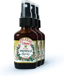 Générique 3 Boutons d'Apiario Silvestre Spray de propolis d'abeille verte brésilienne Extrait glycolique 30ml -Non alcoolique, sans eau, sans miel, sans gluten