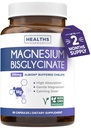 Hoge Absorptie Magnesium Bisglycinate Capsules - Klinisch gevalideerde Gebufferde en Chelated Magnesium Supplement - 1 Dagelijkse Vegan Capsule met Lab Verified Gentle 200mg Serving (2 maand supply)