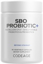 Codeage SBO Probiotica, 100 miljard CFU per portie, Multi Stain bodem gebaseerde organismen Blend en Organische Gefermenteerde Botanische Blend, Plankstabiel, 90 Capsules