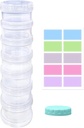 7 Dag pil Organisator Case Stapelbare Wekelijkse Supplementen Vitaminen pillen houder Dispenser Groot helder Transparant met Extra Lid