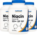 Nutricost Niacin (Vitamine B3) 500 mg, 240 capsules (3 flessen) - Niacin Flush