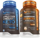 Herbtonics Apple Cider Vinegar + Keto BHB Formule - Digestie & Detox Ondersteuning, Appetite Control Supplement.