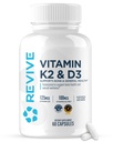 REVIVE MD vitamine D3 & K2 - Ondersteunt bot gezondheid en spierkracht - K2 & D3 vitaminesupplement voor vrouwen en mannen gezondheid en hersenen functie