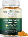 Natures Craft Cleansing Herbal Liver Detox Gummies Liver Support Milk Thistle Gummies with Artichoke Extract Turmeric Curcumin and L-Carnitine - Vegan and Non-GMO - Sweet Lemon (60 Servings)
