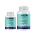 BESTVTIE Cognizin 500mg & Alpha GPC 300mg - Geen Stearates - Hersensupplementen voor geheugen en focus