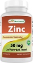 Best Naturals Zink Supplement als Zink Gluconaat 50mg 240 tabletten - Immuun Ondersteuning