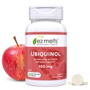 EZ Melts Dissolvable Ubiquinol 100mg, forme active de CoQ10, suppléments de santé cardiaque pour les hommes et les femmes, sans sucre, 2-Mois d'approvisionnement - 1 Pack