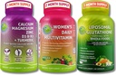 Vegan Bone & Immune Support Bundle - Liposomale Glutathion 500mg met biologische Whole Foods + Women's Daily Multivitamine met ijzer en plantaardige calcium, Magnesium, D3, K2, Zink en Kurkuma