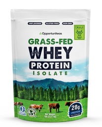 Opportuniteas Grass Fed Wei Isolaat Proteïne Poeder - Unflavored 28g Proteïne Poeder zonder kunstmatige zoetstoffen, Hormone-vrije koeien, Niet GGO - 5lb