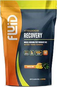 Fluid Recovery, Post-workout Drink Mix, Wei Isolaat Proteïne, L-Glutamine, Carbs, Alle natuurlijke ingrediënten, Glutenvrije, Lactosevrije (Tropische Fruit)