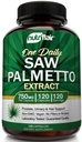 NutriFlair Saw Palmetto Extract 750mg, 120 Capsules - Supplément Prostate Natural & Berry Health Support - Aide à bloquer DHT pour prévenir la perte de cheveux et aide à réduire les mictions fréquentes, pour les femmes et les hommes