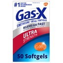 Gas-X Ultra Strength Gas Relief Softgels met Simethicone 180 mg voor Bloating Relief - 50 Tellen