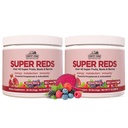 LAND LANDBOUW Super Reds, Energizing Polyfenol Superfood, Meer dan 40 Super Fruit en Bessen, Krachtige Antioxidanten en Polyfenolen, Ondersteunt Energie, Ondersteunt Circulatie, 40 Servers, Gemengde Bessen