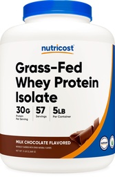 Nutricost Grass-Fed Wei eiwitisolaat (chocolade) 5LBS - non-GMO, glutenvrij, natuurlijke smaken