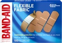 Band-Aid merk flexibele stof Steriele lijm Bandages, comfortabele Cushioned Wound Care & Protection for Minor Cuts, Scrapes & Burns, EHBO, Hurt-Free Comfort Pad, One Size 1x3 In, 100 Tellen