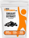 BulkSupplements.com Shilajit Extract Poeder - Fulvic Acid Supplement, Shilajit Supplement - Glutenvrij, 500mg per portie Shilajit Poeder, 250g (8.8 oz) (pakket van 1)