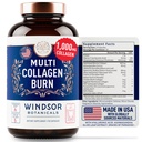 Thermogenic Multi Collageen Burn Capsules - Gehydrolyseerde Multi Collageen Complex Types I, II, III, V, X, Marine Collageen, Hyaluronic Acid - Beauty and Anti-Aging Supplement for Women and Men - 90 Pillen