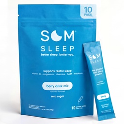 Som Slaap, Kalm Slaappoeder Drinkmix, 3mg Melatonine, Magnesium, Vitamine B6, L-Theanine & GABA 