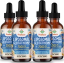 2000MG Liposomale Glutathion Vloeistof, 98% Absorptie, Actieve Vorm L-Glutathione Supplement, Vegan Vriendelijk, Krachtig Antioxidant Complex voor Immuun Systeem, Veroudering Verdediging, Detox,8 FL.OZ