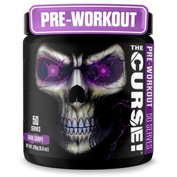 JNX SPORTS The Curse! Voorbehandeling Powder for Men & Women, Cafeïne, Beta-Alanine, Creatine, L-Citrulline, 50 Servings, Dark Grape Flavor Boost Energy, Strength & Focus
