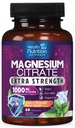 Magnesium Citrate Capsules 1000mg - Max Absorptie Magnesium Poeder voor Spier, Zenuw, Bot en Hart Gezondheid Ondersteuning, Hoge Absorptie Citrate Complex, Glutenvrij, Non-GMO - 60 Capsules