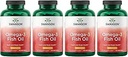 Swanson Omega 3 Supplément à l'huile de poisson Coeur Cerveau et soutien articulaire EFA sans OGM 180 mg EPA Plus 120 mg DHA 150 Capsules Softgel Saveur de citron (4 Pack)