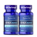 Puritan's Pride Youth Guard DHEA voor vrouwen en mannen 50mg, Dieetsupplement voor gezonde ouder worden, 3 maanden Supply, 100 tabletten, 2 Pack