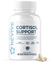 Revive MD Cortisol Manager, 90 Vegetarische Capsules - Cortisol Supplement met Magnesium & L-Theanine Ondersteuning Gezondheid, Focus, Energie, Moeheid, & Adrenal Gland Functie - Vegan & Glutenvrij