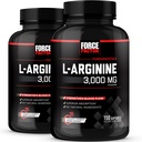 Force Factor L-Arginine, Nitric Oxide Supplement met BioPerine te helpen bouwen spier en ondersteuning Sterkere bloedstroom, Circulatie, Nutriënt levering, & Pumps, L-Arginine 3000mg, 150 Telling (pakket van 2)