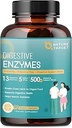 NATURE TARGET Digestive Enzymes for Women-Men for Digestie with Probiotics & Prebiotics for Gut Health & Immune Support, Help Protein, Carb, Fiber, & Dairy Digestie