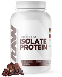 RAW Wei Isolaat Proteïnepoeder, Donkere Chocolade - 100% Grass-Fed Sport Voeding Wei Proteïne Poeder voor Spiergroei & Recovery - Low-Fat, Low Carb, Natuurlijk Gearomatiseerd & Gezoet - 25 porties