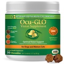 Supplément Ocu-GLO Cat & Dog Senior pour le soutien des yeux - Suppléments vitaminiques pour petits et grands animaux de compagnie avec lutéine, acides gras oméga-3, extrait de graines de raisin et antioxydants