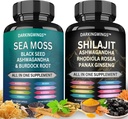 Shilajit en Sea Moss Capsule, Complete Vitality Formula, Shilajit, Sea Moss, Black Seed Oil, Adaptogens 
