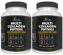 VITAMISAN 2-pack Multi Collageen Plus Pillen (type I, II, III, X) voor anti-veroudering, haar, huid, nagels en gezamenlijke ondersteuning, 80 dagen levering 240 capsules