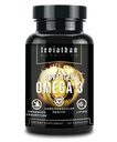 Huile de poisson de Léviathan Omega 3 Capsules de l'huile de poisson premium Omega 3 norvégien pour le coeur, le cerveau et l'immunité Support de l'huile de poisson supérieure Absorption triple force - formulaire libre EPA & DHA