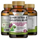 VITAMISAN Lever Reiniging Ontgiftingssupplementen met melk distel-Fennel-Alfalfa-Vitamine B-Artichoke-Dandelion Root Support Mannen & Women 120 Caps Detox Cleanse & Boost Immune