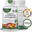 Biologische Superfood Greens Fruit en Veggie Complex met Ashwagandha