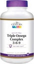 21e eeuw Dieetsupplement Triple Omega Complex 3-6-9 Enteric Coated Softgels, 180-Count Bottles (verpakking van 2)